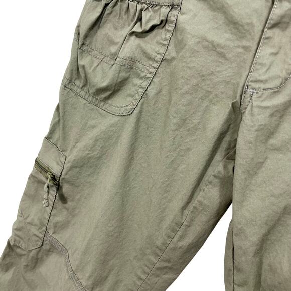 Vintage Y2K Low Rise Green Cargo Capris Gasoline Size 28 Utility Pockets - Picture 4 of 9